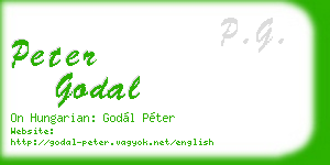 peter godal business card